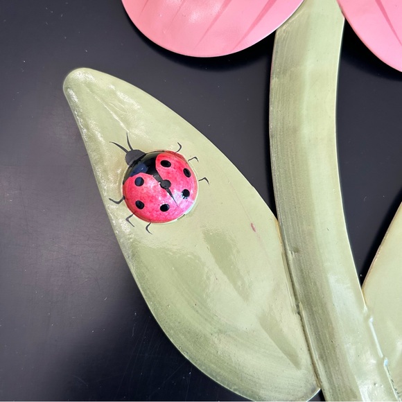 New 2 Home Interiors Kids Metal DaisyFlowers Ladybugs Nursery Room Girls Bedroom - Picture 6 of 7
